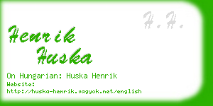 henrik huska business card